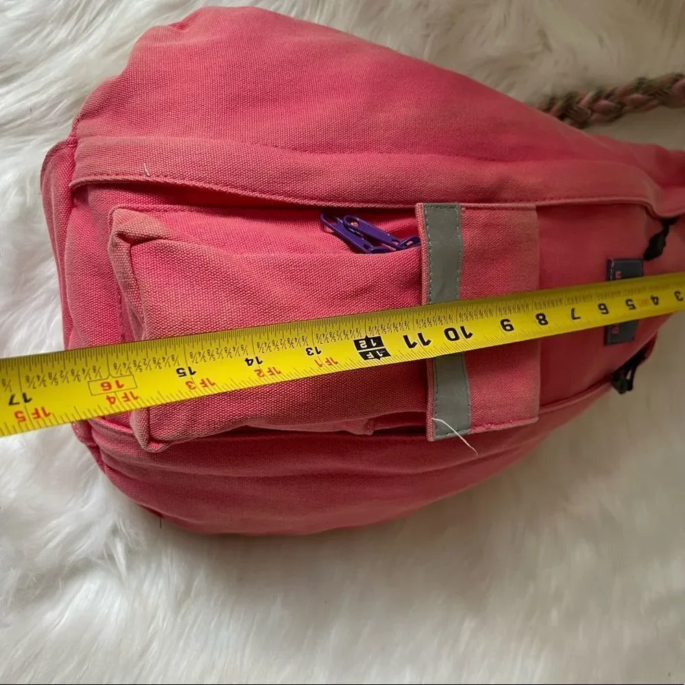 Ubun2bag canvas orange rope sling bag anti theft .